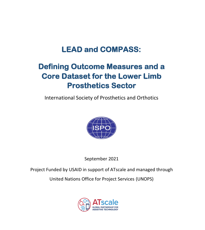 LEAD and COMPASS:  Defining Outcome Measures and a Core Dataset for the Lower Limb Prosthetics Sector 