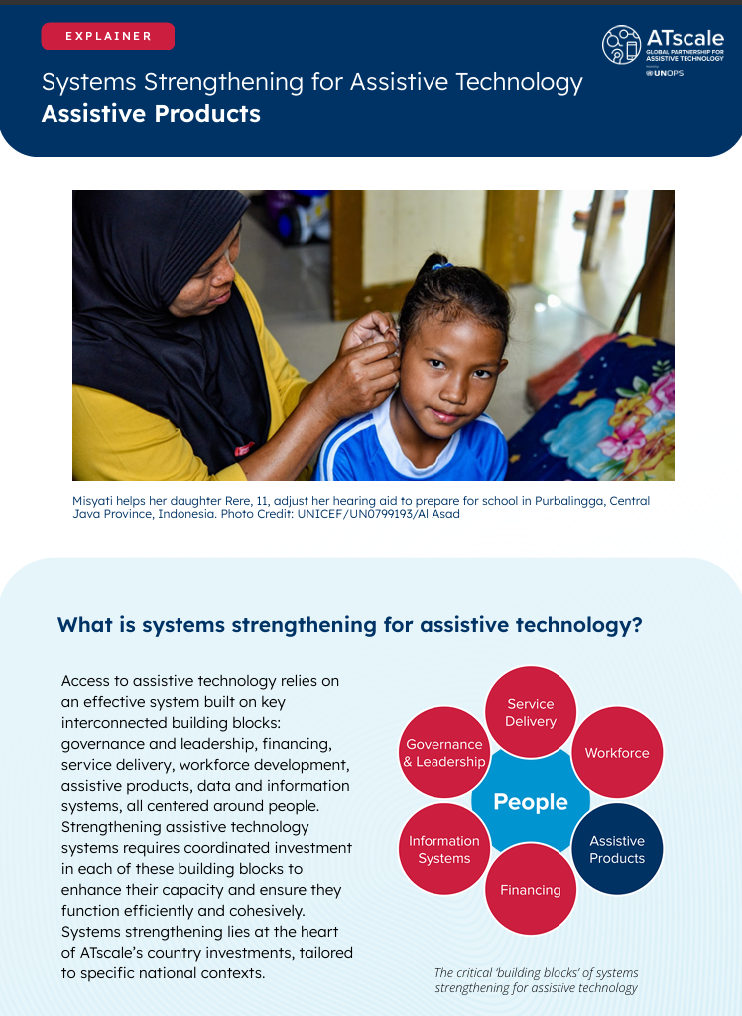 Systems strengthening for assistive technology: assistive products