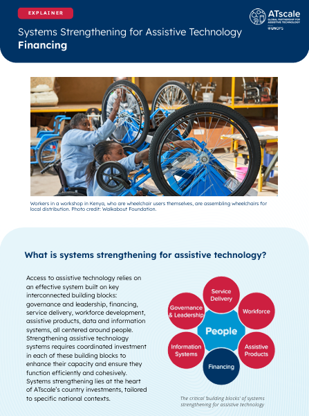 Systems strengthening for assistive technology financing