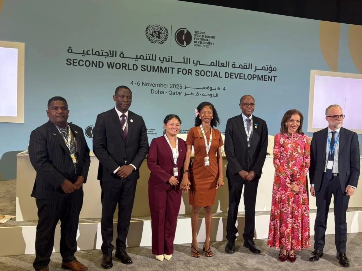  Hon. Trevor Manemahaga, Minister for National Planning and Development Coordination, Solomon Islands, Hon. Dominique Habimana, Minister of Local Government, Rwanda, Rejina Gharti Magar, GPE Youth Leader, Nepal, Esther Nagatey, International Disability Alliance (IDA), Youth Fellow, Ghana, Omar Abdi, UNICEF Deputy Executive Director, Hon Dr Anne Aly MP, Minister for International Development, Australia and Pascal Bijleveld, CEO, ATscale. 