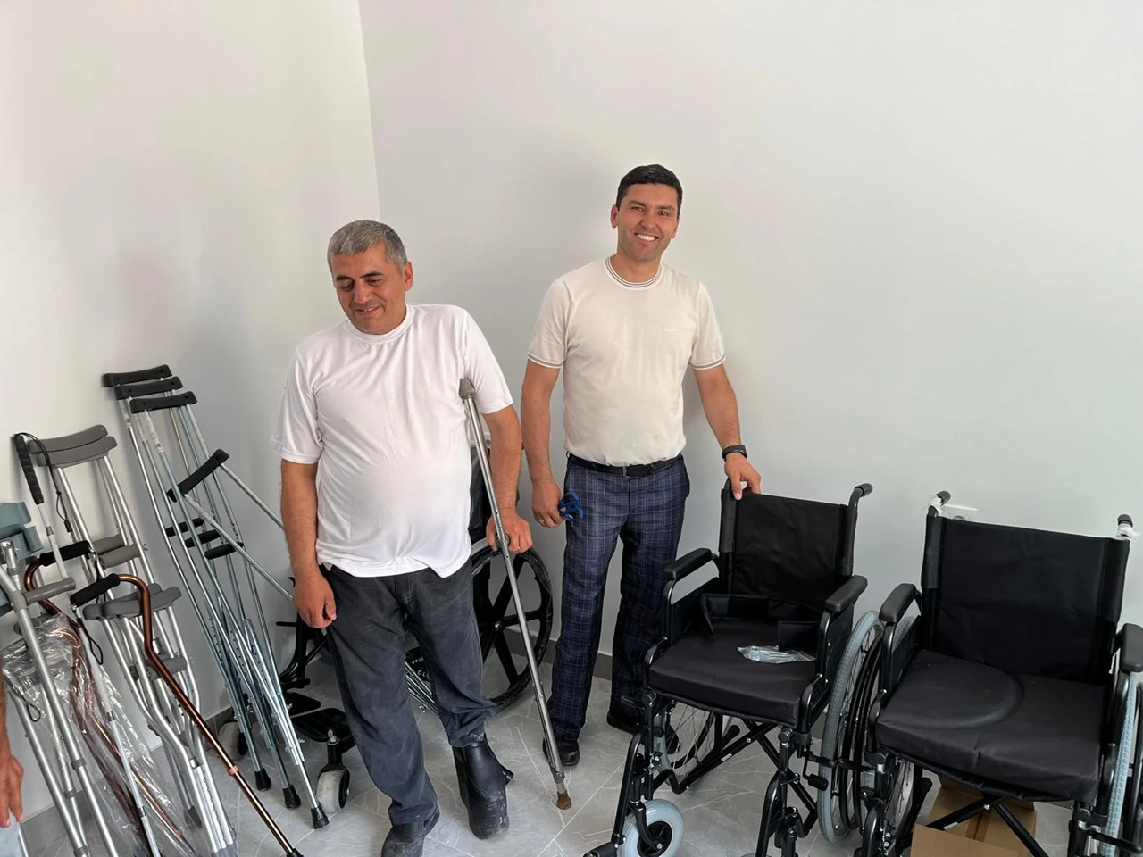 Staff are now equipped to support wheelchair users with product selection, fitting, training and follow up care. Photo: WHO Tajikistan