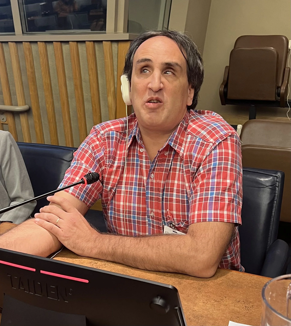 Pablo Lecuona, founder and director of AdaptAr Tiflonexos, speaking at the side event