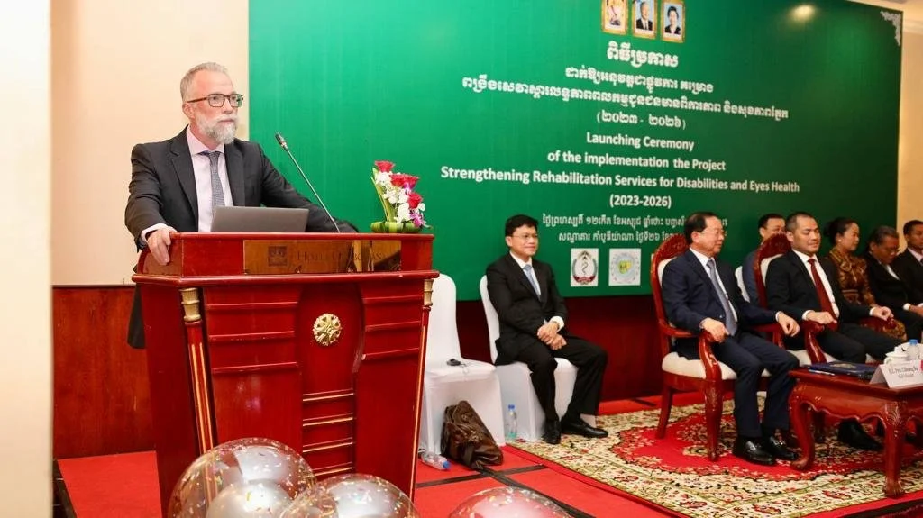 Pascal Bijleveld, ATscale CEO, speaking at the launch event.