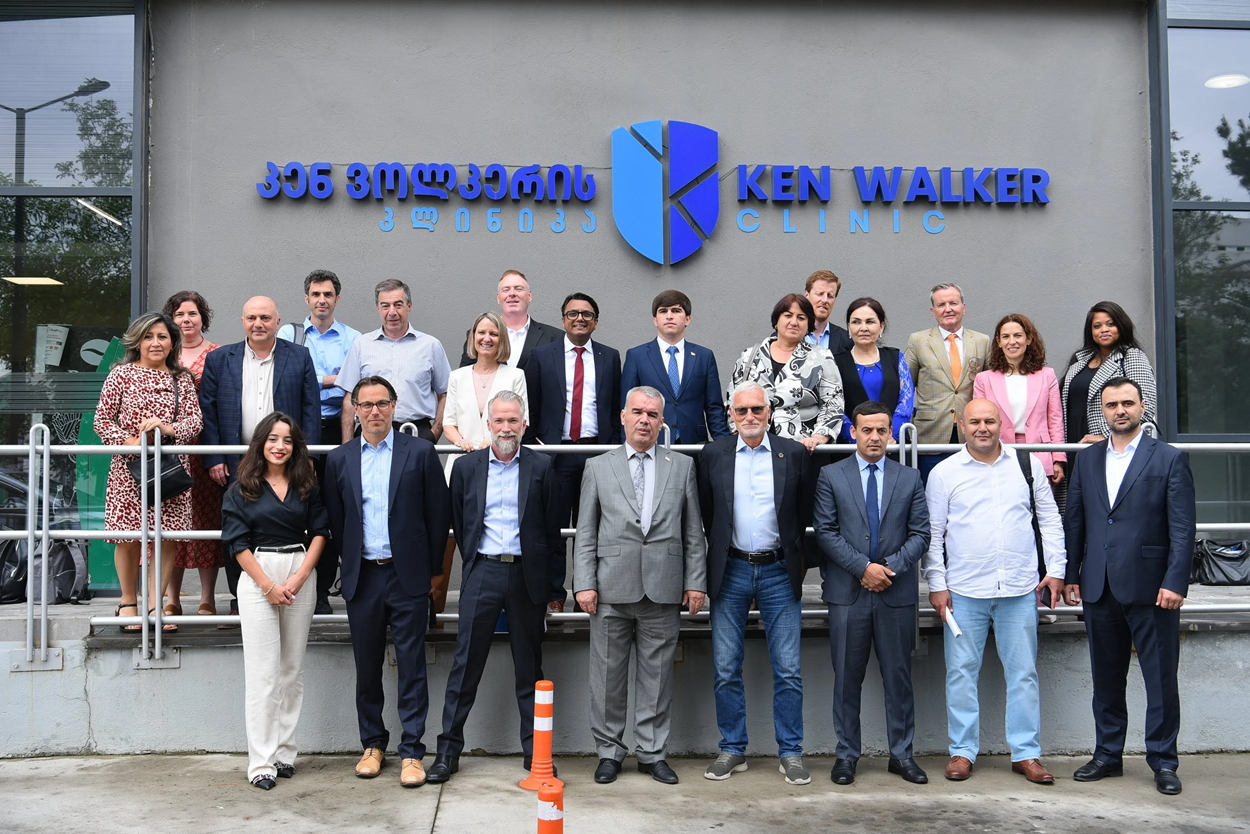The eighth ATscale Board meeting took place in Georgia in June 2023, hosted by WHO Regional Office for Europe in Georgia. Whilst in Georgia, WHO organized site visits so that board members could see how AT is integrated into healthcare in Georgia, such as the Ken Walker Clinic in Tbilisi, pictured here.