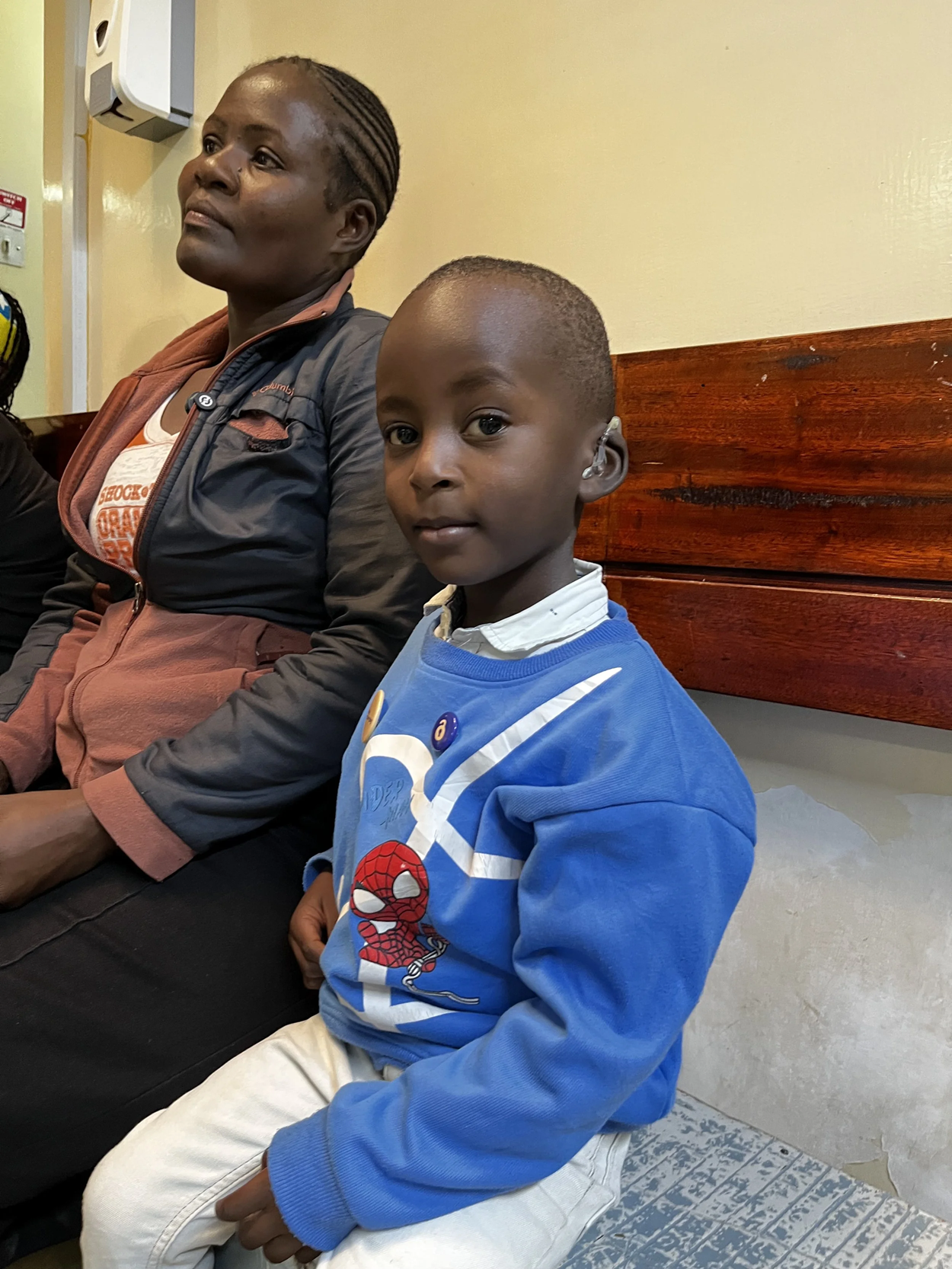 Tony with his mother.