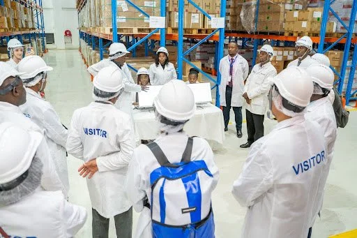 The KEMSA (Kenya Medical Supplies Authority) Warehouse, Nairobi, Kenya, where assistive products are now being stored and distributed through the established healthcare logistics system.