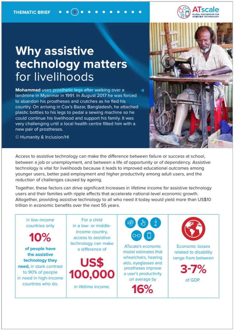 Why assistive technology matters for livelihoods
