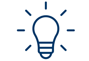 Light bulb icon representing an idea or innovation
