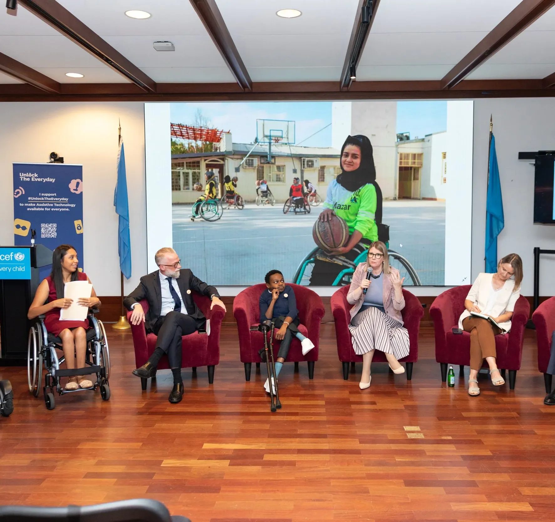 Panelist for the Conference of State Parties conventions celebrated in June 2024 in New York. The panelists: L-R: Nawaf Kabbara, Maria Jose Carranza, Pascal Bijleveld, Bernard Chiira, Jenny Lay Flurrie, Kylie Shae, Gopal Mitra.