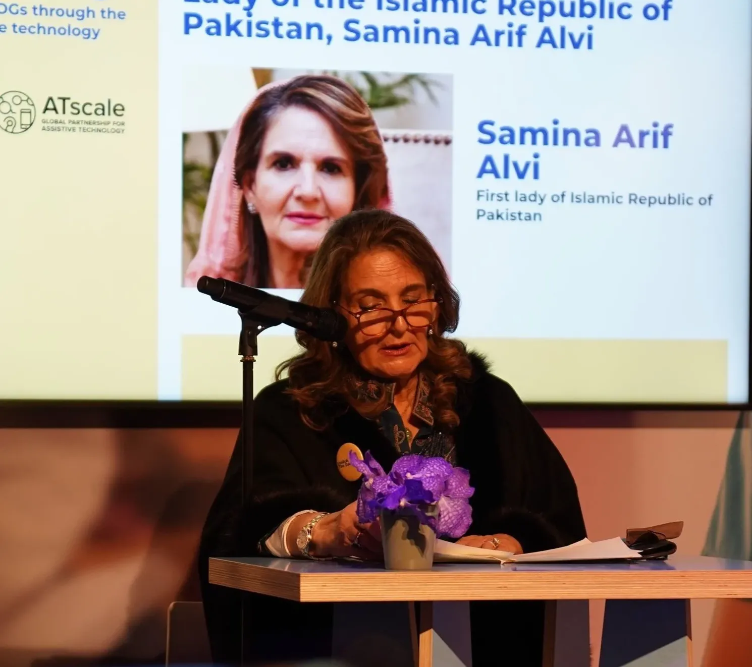 The Honourable First Lady of Pakistan, Samina Arif Alvi, gave the keynote speech.